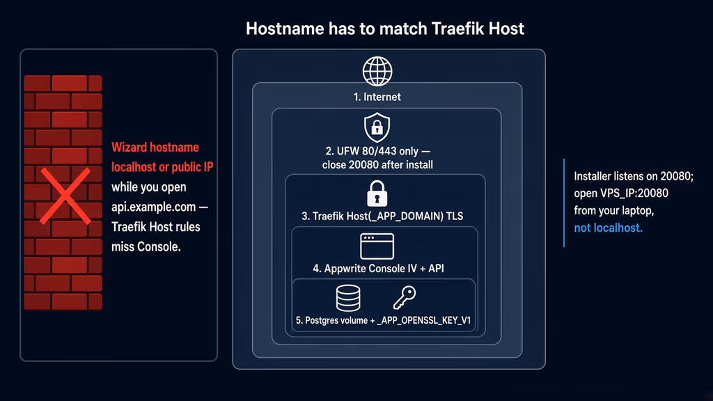 Hostname must match Traefik Host for Console IV