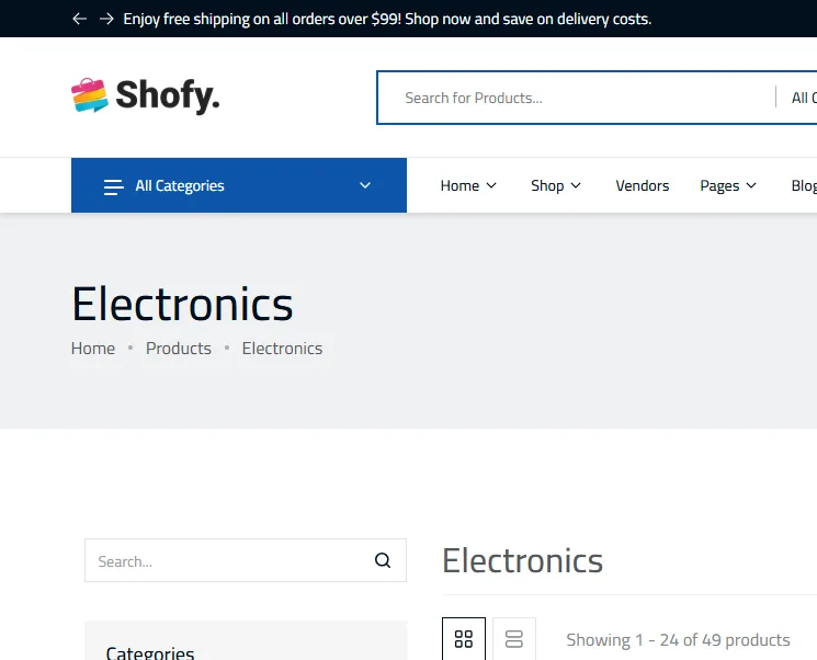 Shofy Electronics category