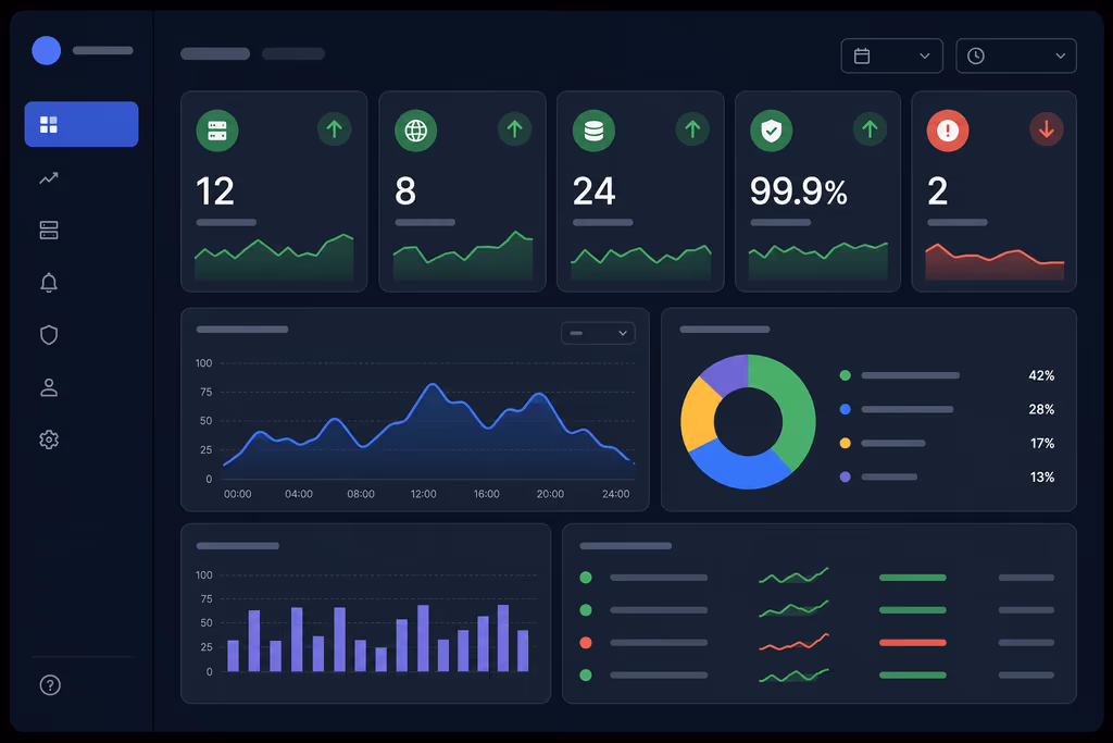  Uptime Kuma dashboard